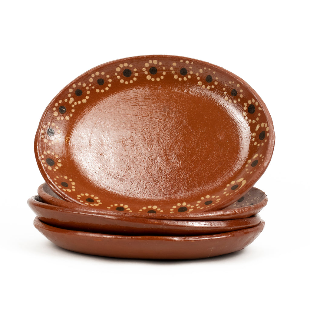 Plato Pozolero De Barro Platos De Barro Taqueros Ovalados, 30 Cm